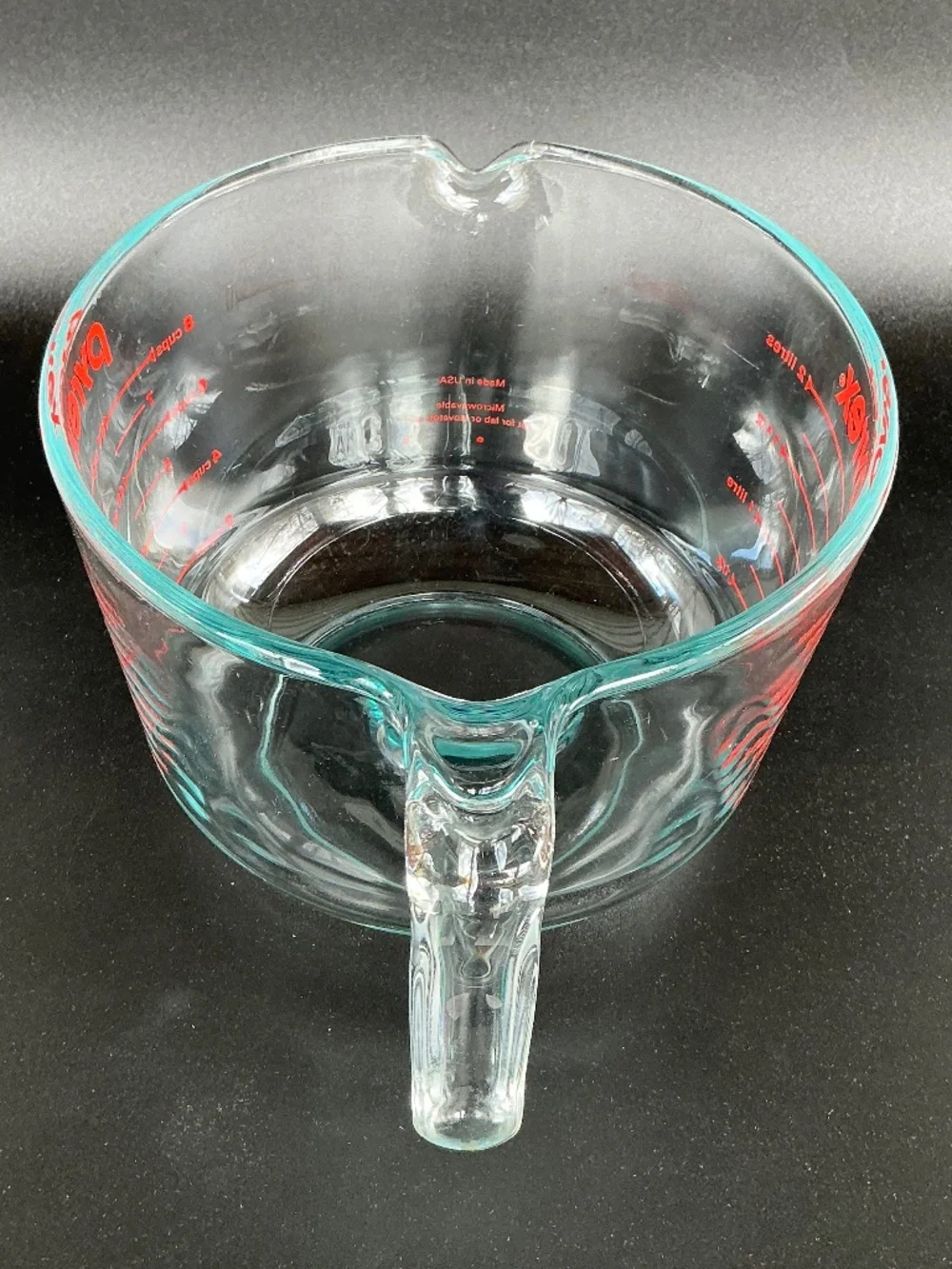 Pyrex 8 Cup 2 Qt Glass Measuring Cup Red Lettering USA No Chips Cracks - Picture 4 of 14